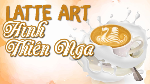 tạo hình latte art thiên nga