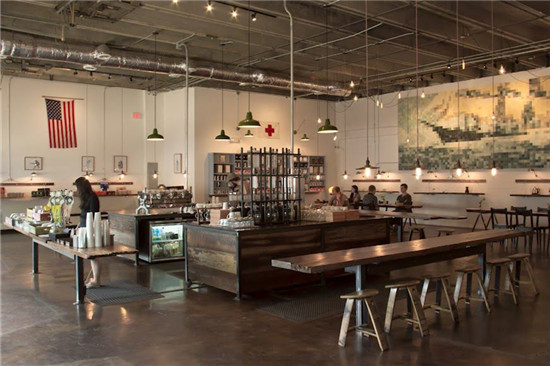 thiết kế quán cafe phong cách industrial