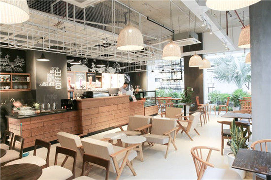 quán cafe phong cách mid century modern
