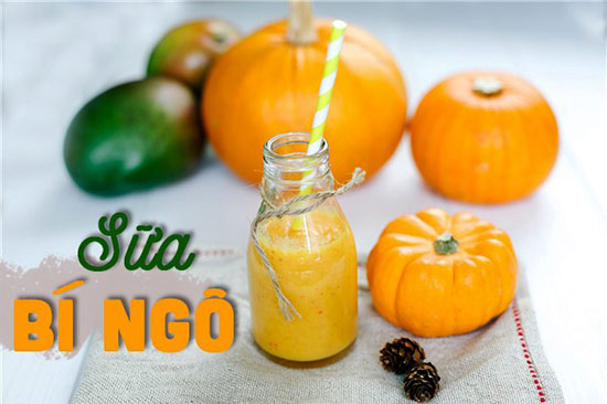 cách làm sữa bí ngô tăng cân tại nhà
